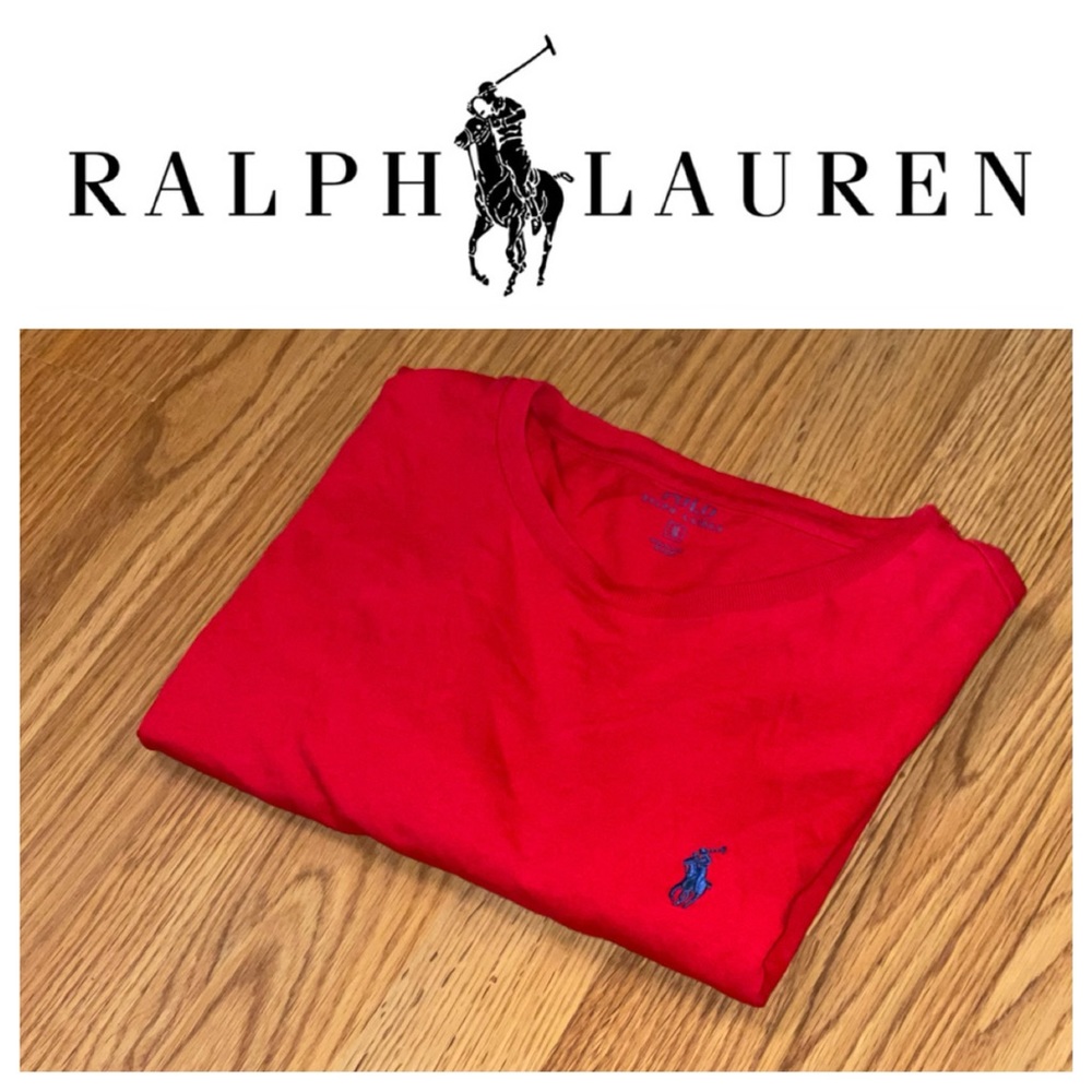(2 for $50) Bright red polo long sleeve